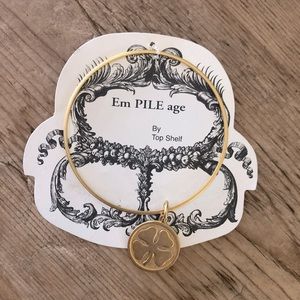 Lucky 4 Leaf Clover Charm Bracelet